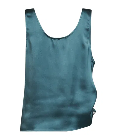 Giuseppe Di Morabito Crystal-embellished Draped Top In Blue