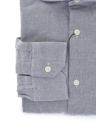 Corneliani Textured-finish Shirt In Blue