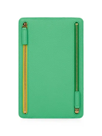 Smythson 파나마 멀티 지퍼 케이스 In 그린