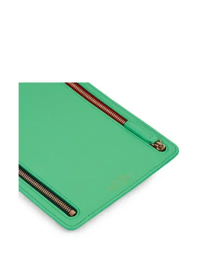 Smythson 파나마 멀티 지퍼 케이스 In 그린
