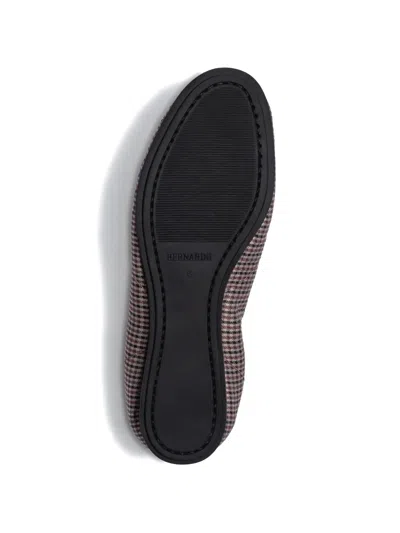 Bernardo Billie Check Leather Sneakerina Flats In Brown