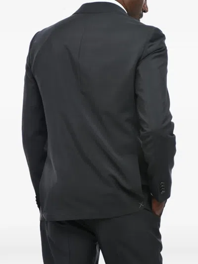 Corneliani Single-breasted Mohair-blend Suit In Black