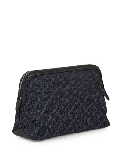 Smythson 스탬프 캔버스 스몰 트래블 파우치 In Yellow
