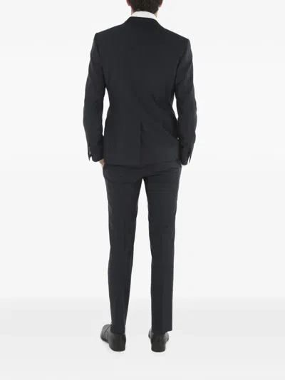 Corneliani Man Suit Midnight Blue Size 44 Virgin Wool In Black