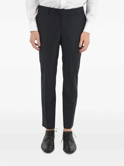 Corneliani Man Suit Midnight Blue Size 44 Virgin Wool In Black