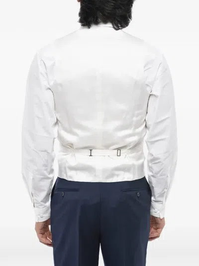 Corneliani Double-breasted Silk Waistcoat In Multi