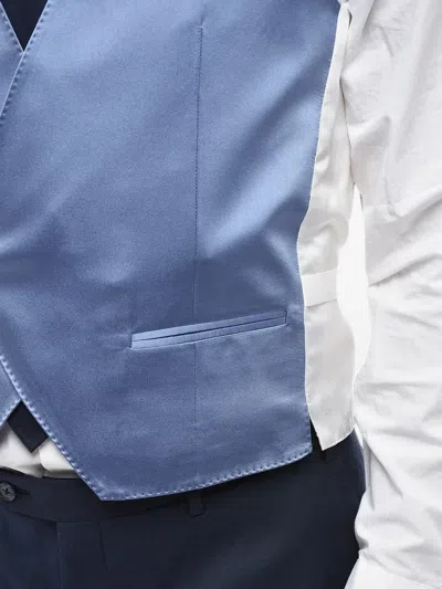 Corneliani Double-breasted Silk Waistcoat In Multi