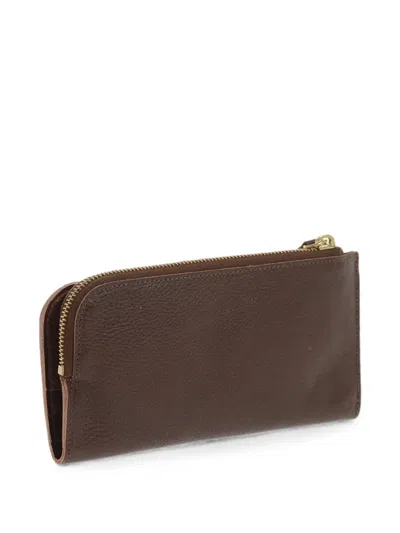 Il Bisonte Hammered Leather Wallet In Brown