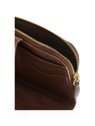 Il Bisonte Hammered Leather Wallet In Brown