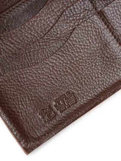 Il Bisonte Hammered Leather Wallet In Brown