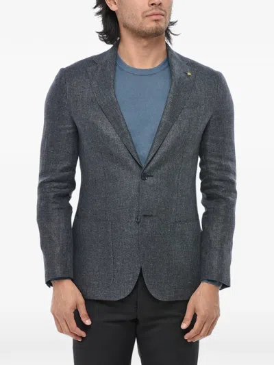 SINGLE-BREASTED PATCH-POCKET BLAZER