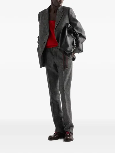 Prada Wool Pants In Gray