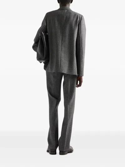 Prada Wool Pants In Gray