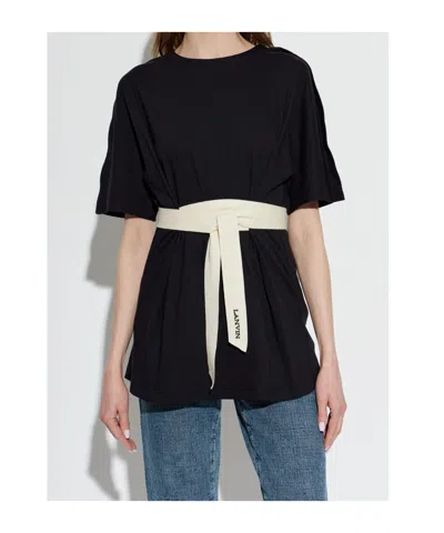 Lanvin Belted T-shirt In Multi