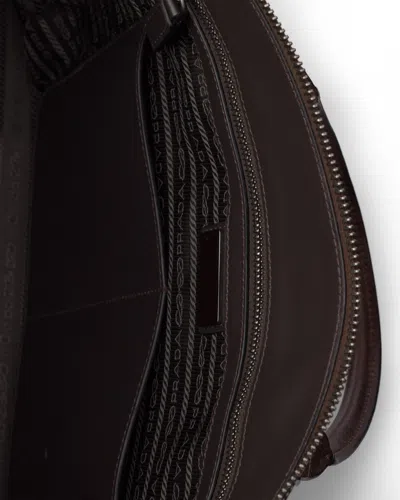 Prada Leather Tote Bag In Brown