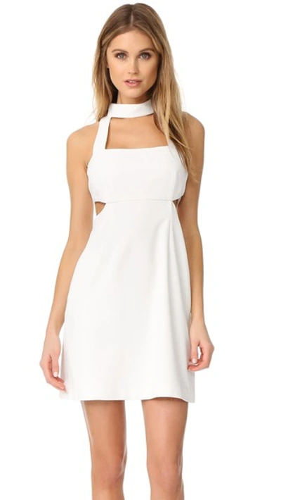 Jill Jill Stuart Halter Cutout Mini Dress In Off White