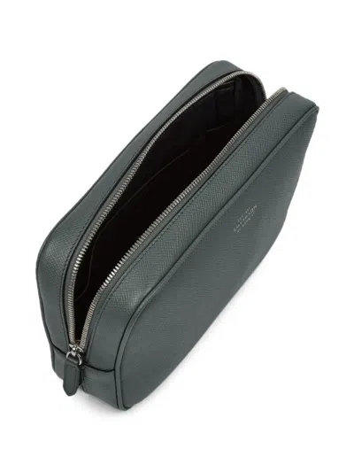 Smythson 오거나이저 테크 레더 파우치 In Green