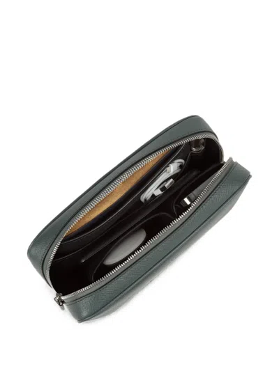Smythson 오거나이저 테크 레더 파우치 In Green