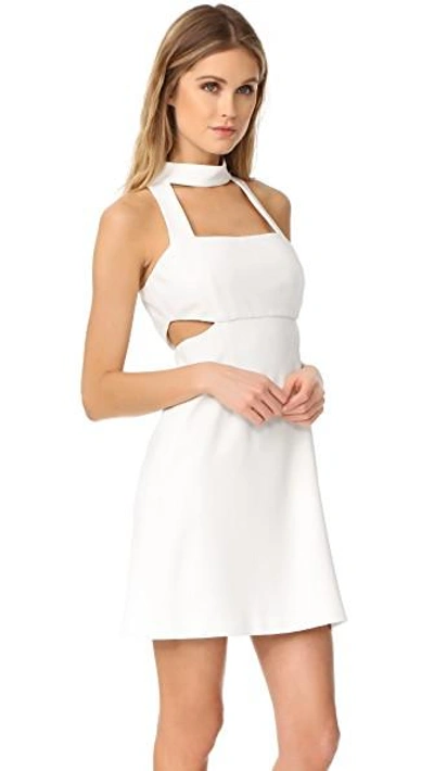 Shop Jill Jill Stuart Halter Cutout Mini Dress In Off White