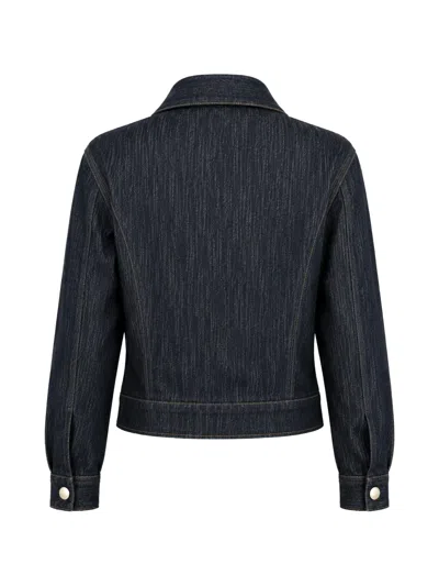 Eleventy Button-up Denim Jacket In Black