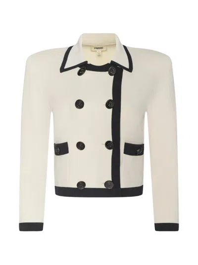 L'agence Janu Double-breasted Jacket In White