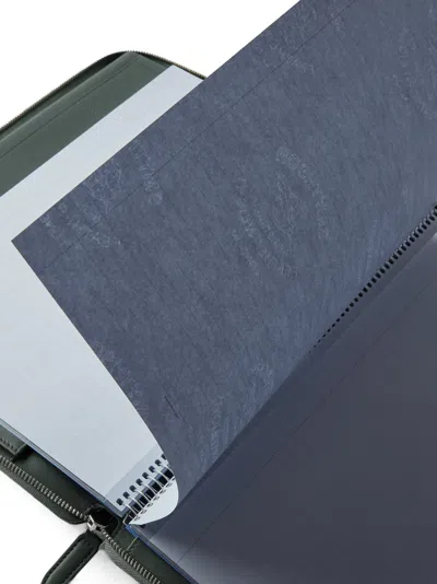 Smythson 지퍼 쓰기 폴더 In Green