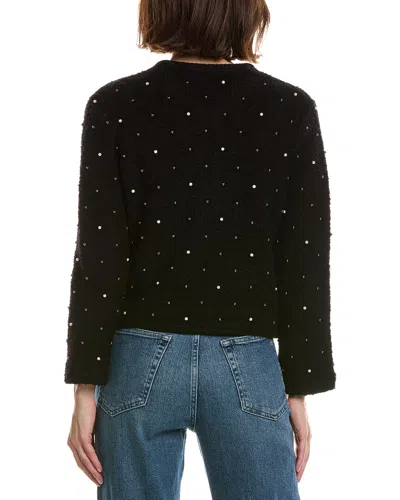Frame The Embellished Wool-blend Jacket In Black