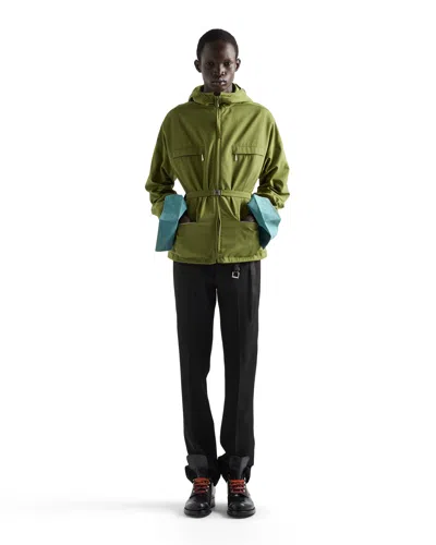 Prada Technical Fabric Jacket In Green