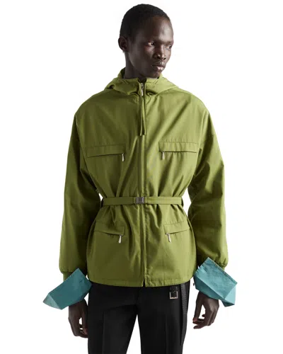 Prada Technical Fabric Jacket In Green