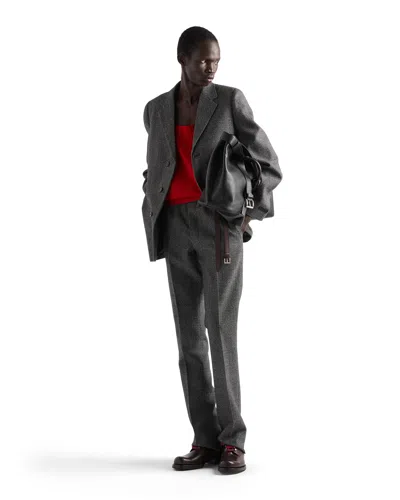 Prada Wool Pants In Grey