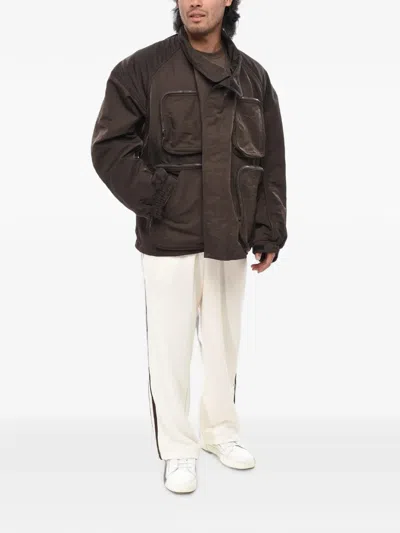 Hed Mayner X Reebok Multi-pocketed Jacket In Brown