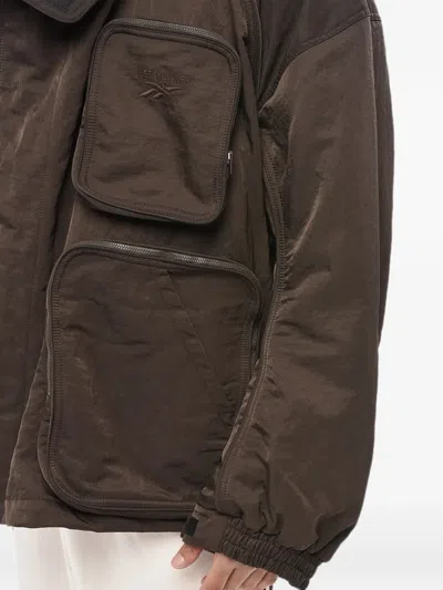 Hed Mayner X Reebok Multi-pocketed Jacket In Brown