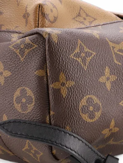 Pre-owned Louis Vuitton Palm Springs Reverse Monogram Canvas Pm Backpack In Black