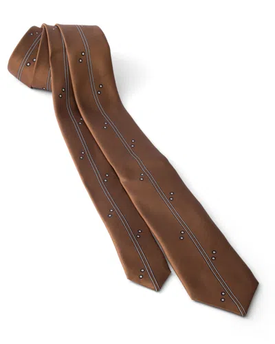 Prada Silk Tie In Orange