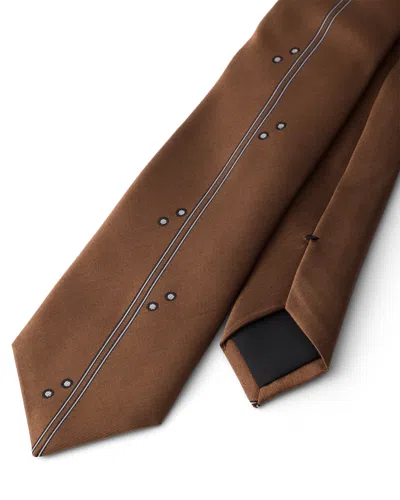 Prada Silk Tie In Orange