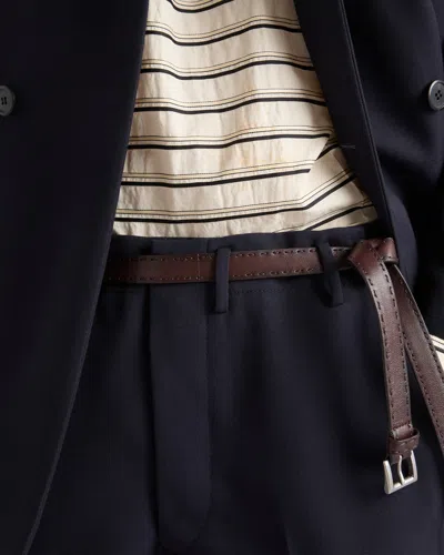 Prada Wool Pants In Navy