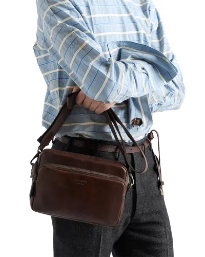 Prada Leather Shoulder Bag In Brown
