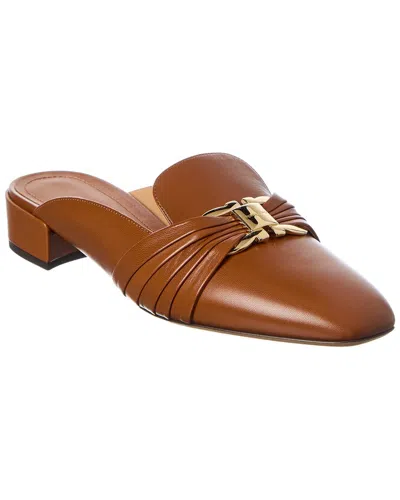 Ferragamo Corby Leather Mule In Brown