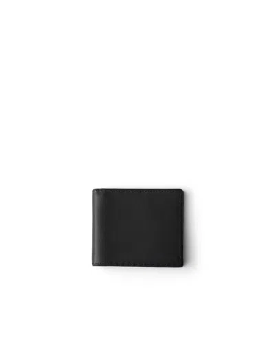 Prada Antiqued Leather Wallet In Black