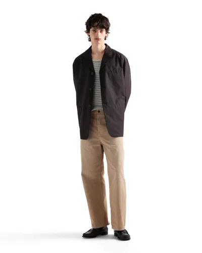 Prada Gabardine Pants In Neutral