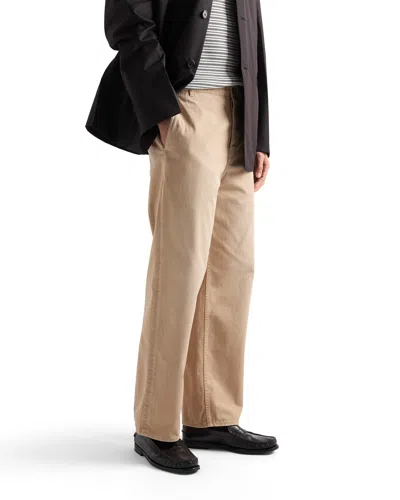 Prada Gabardine Pants In Neutral