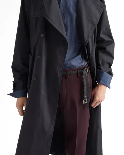 Prada Wool Pants In Burgundy
