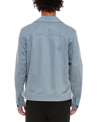 Isaia Coach Jacket In Blue