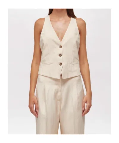 Blugirl Button-front Vest In Neutral