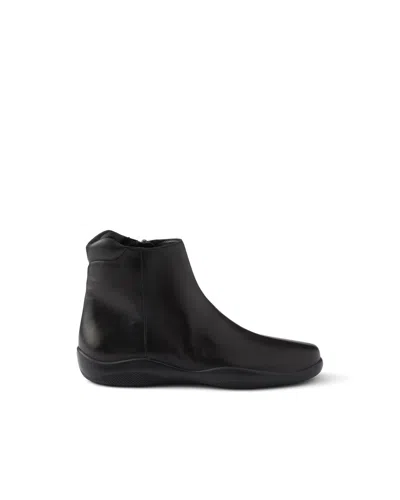 Prada Toblach Nappa Leather Booties In Black