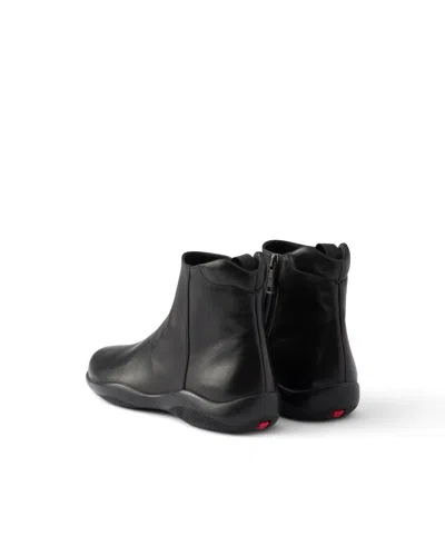 Prada Toblach Nappa Leather Booties In Black