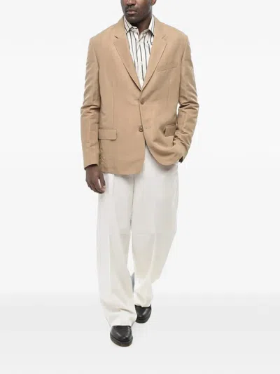 Givenchy Single-breasted Flap-pocket Blazer In Brown