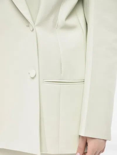 Super Blond Double-breasted Oversized Blazer In Neutral