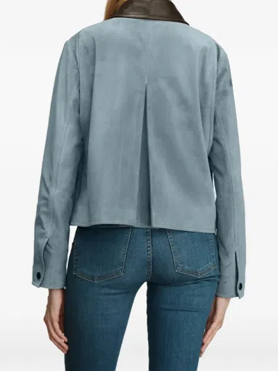 Veronica Beard Walters Cropped Barn Jacket In Blue