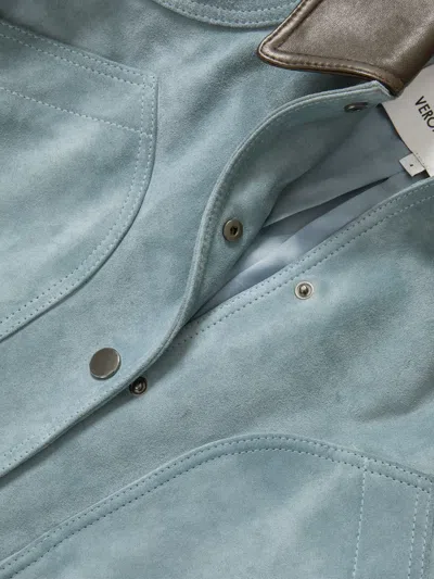 Veronica Beard Walters Cropped Barn Jacket In Blue